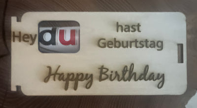 Duplo Box für 2 Duplos zum Geburtstag, 2 verschiedene Sprüche wählbar