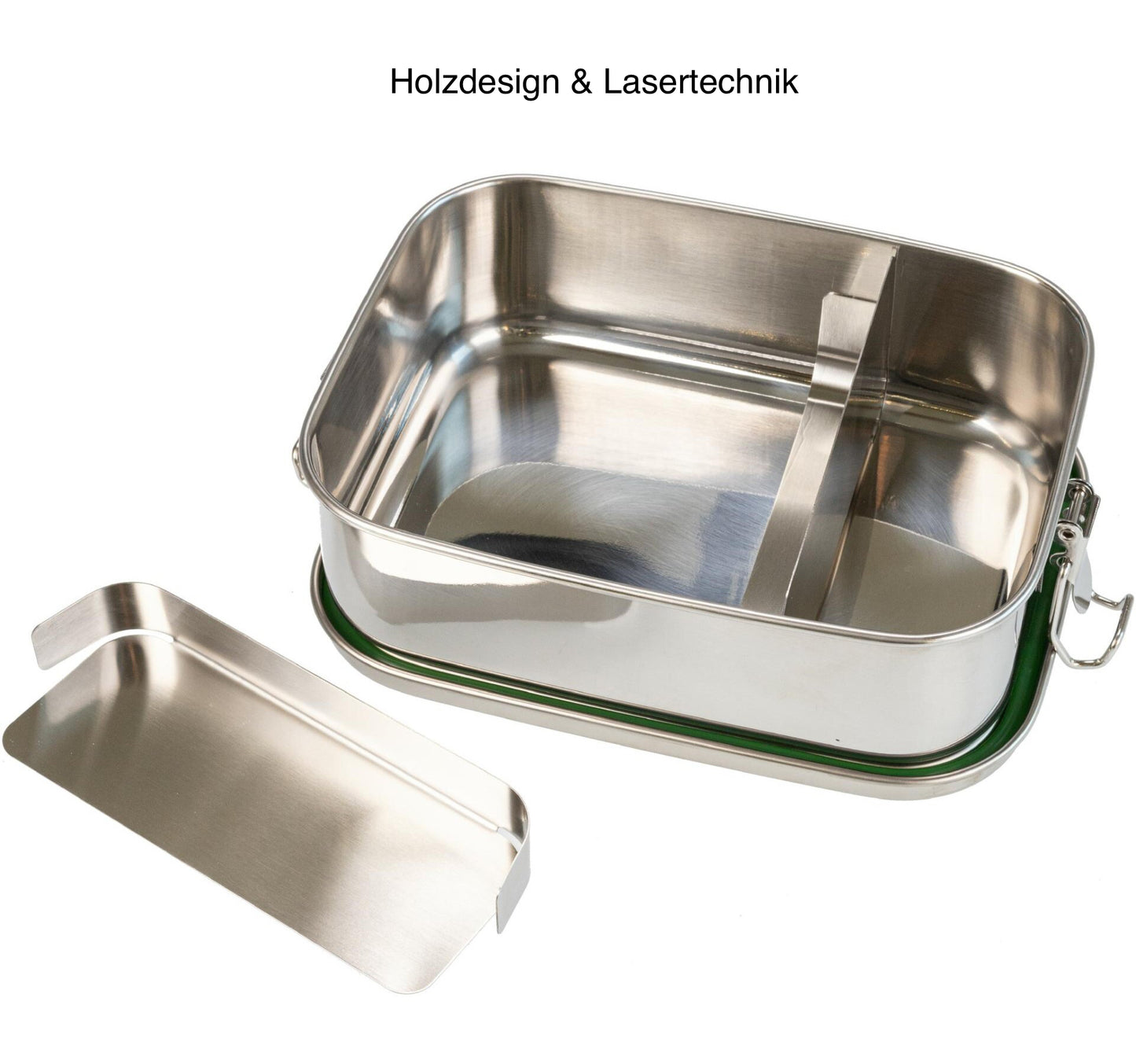 Lunchbox 1200ml Edelstahl mit Schneidebrett aus massivem Ahornholz FSC®
