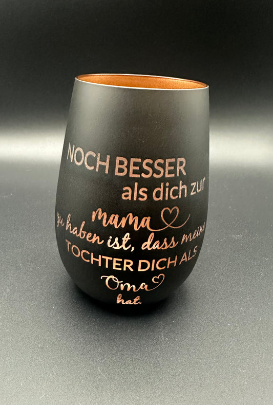 Stölzle Windlicht Glas Tochter „Mama / Oma"