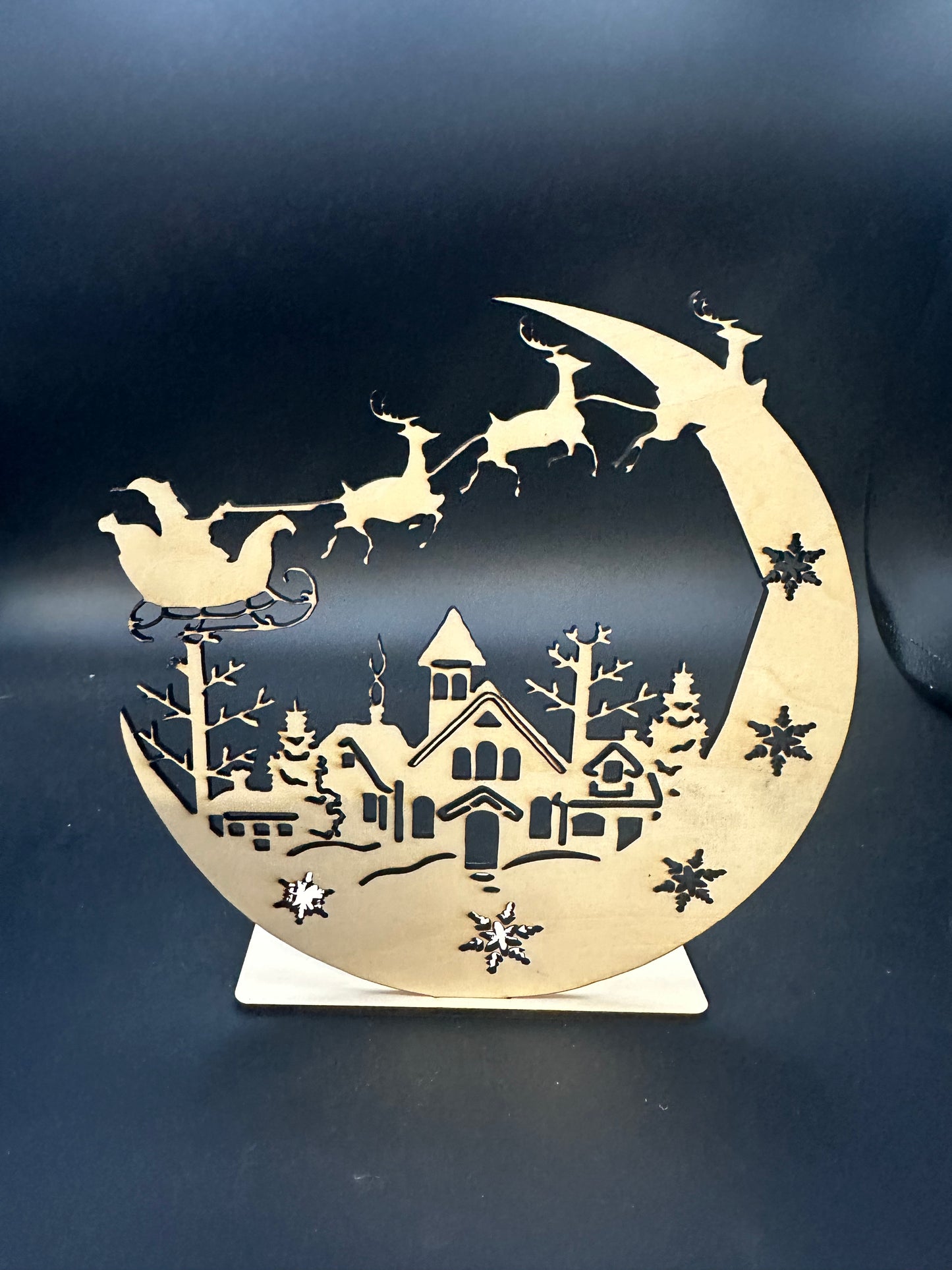 Nikolaus Schlitten Weihnachten Kerzenhalter | Mond Dorf