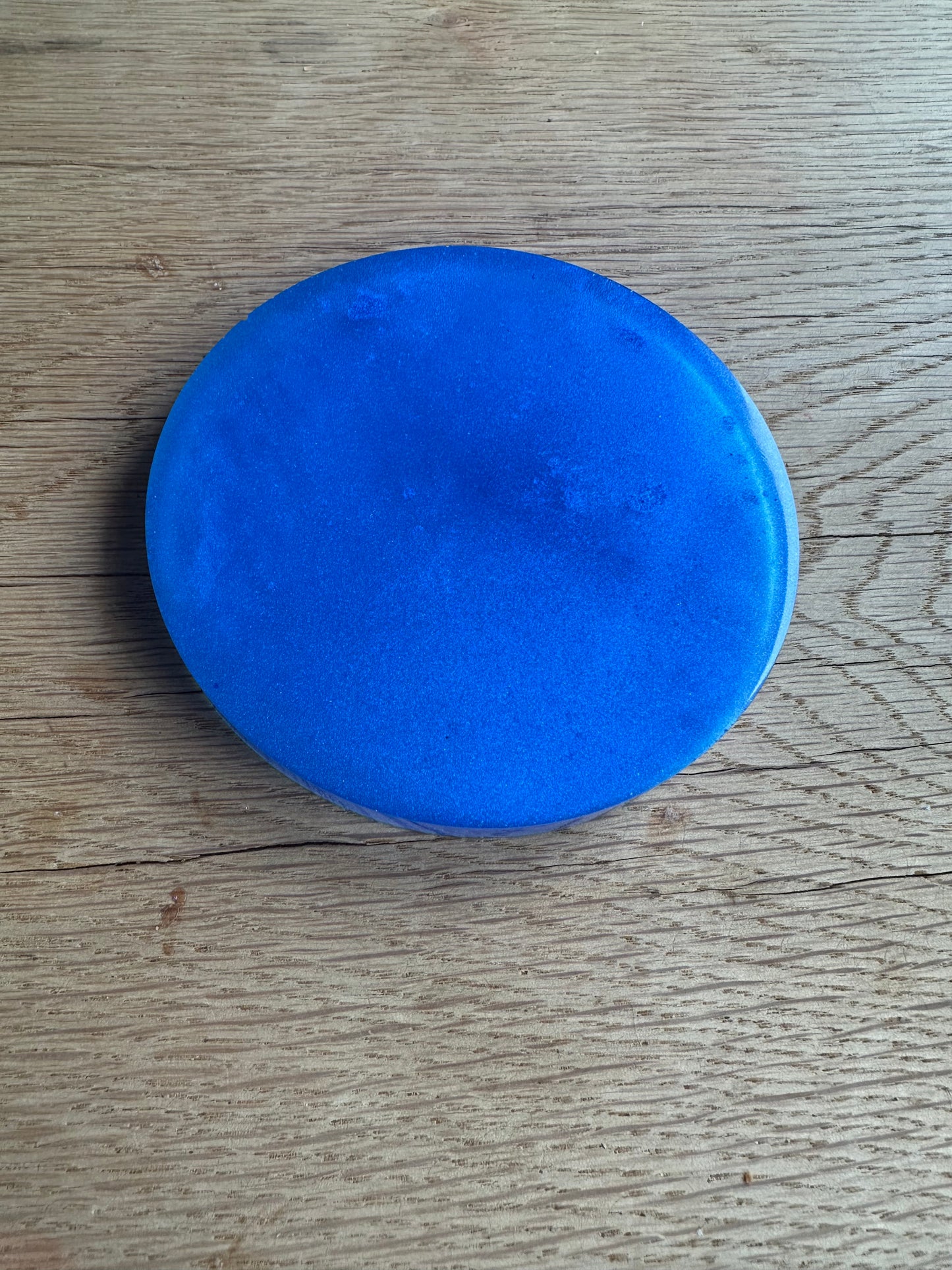 Epoxidharz Untersetzer 90mm Durchmesser blaues Epoxidharz