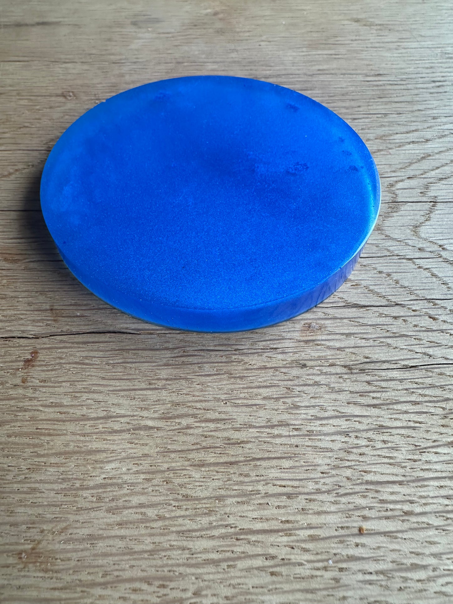 Epoxidharz Untersetzer 90mm Durchmesser blaues Epoxidharz