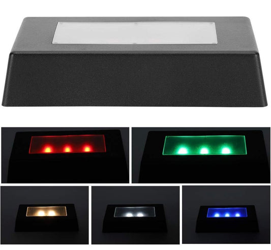 LED Leuchtsockel Rechteck – 7 Farben Farbwechsel für K9 Kristallglas