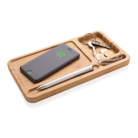 Bambus Desk Organizer mit 10 Wireless Charger