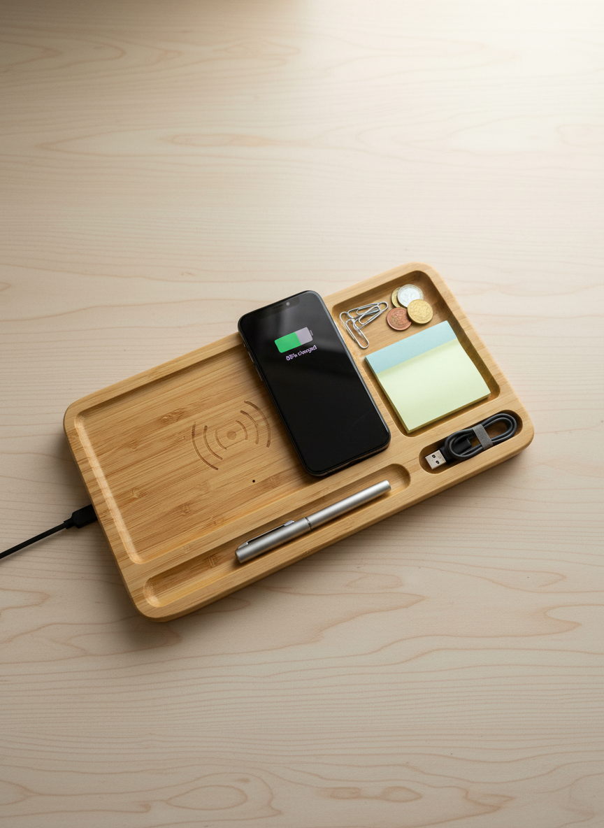 Bambus Desk Organizer - Flat Lay