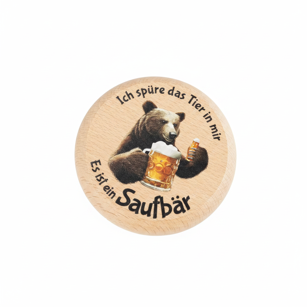 Bierdeckel Saufbär freigestellt