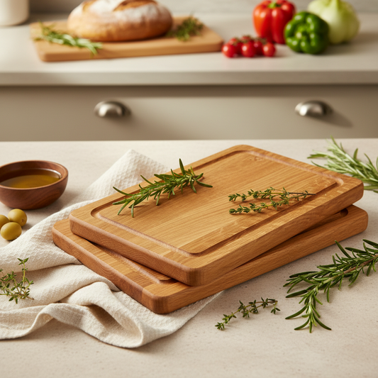 Dekoriertes Schneidebrett aus Eiche