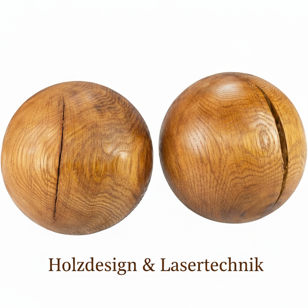 Holzkugeln mit Branding