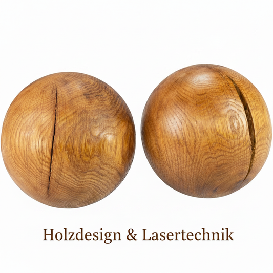 Holzkugeln mit Branding