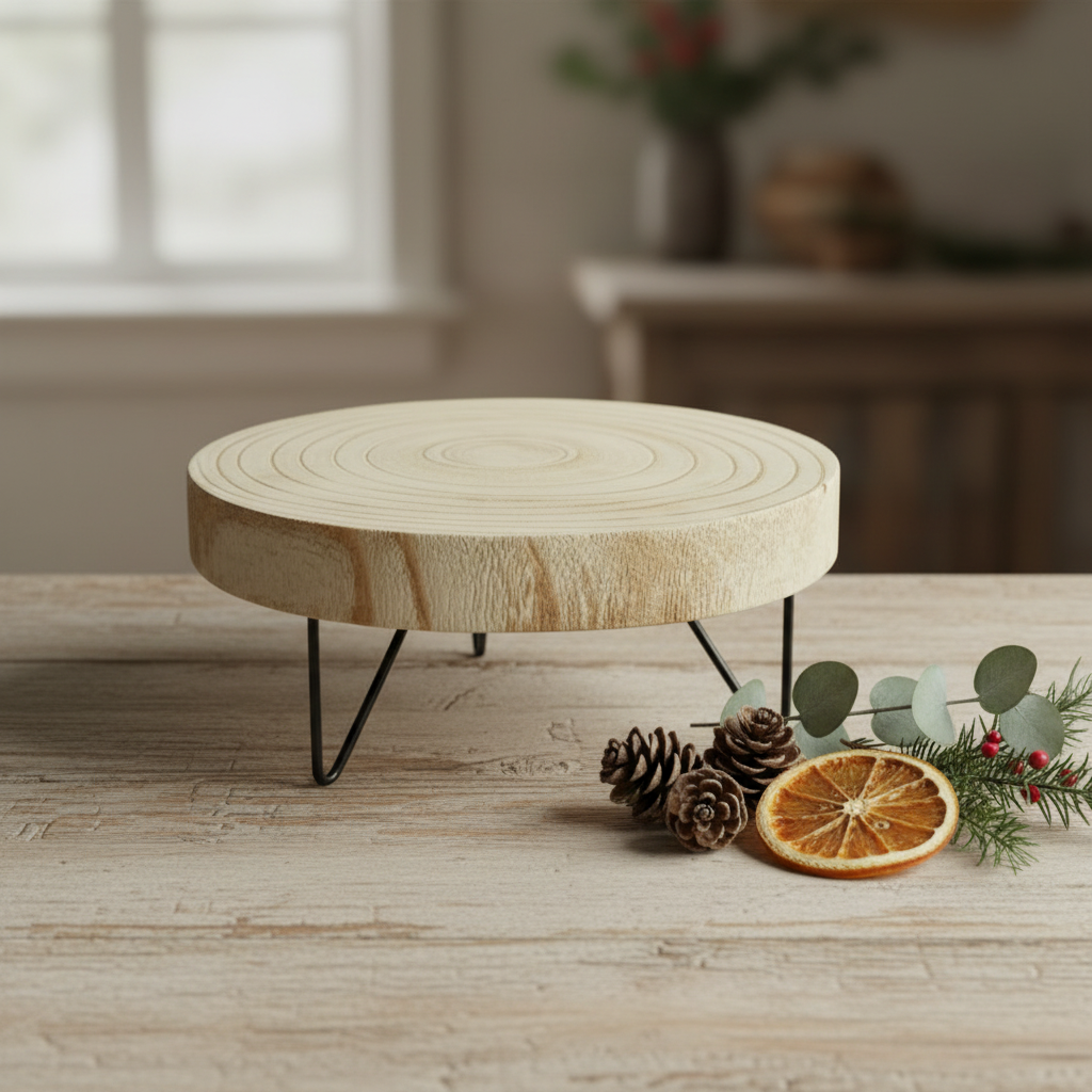 Kleine Baumscheibe dekoriert