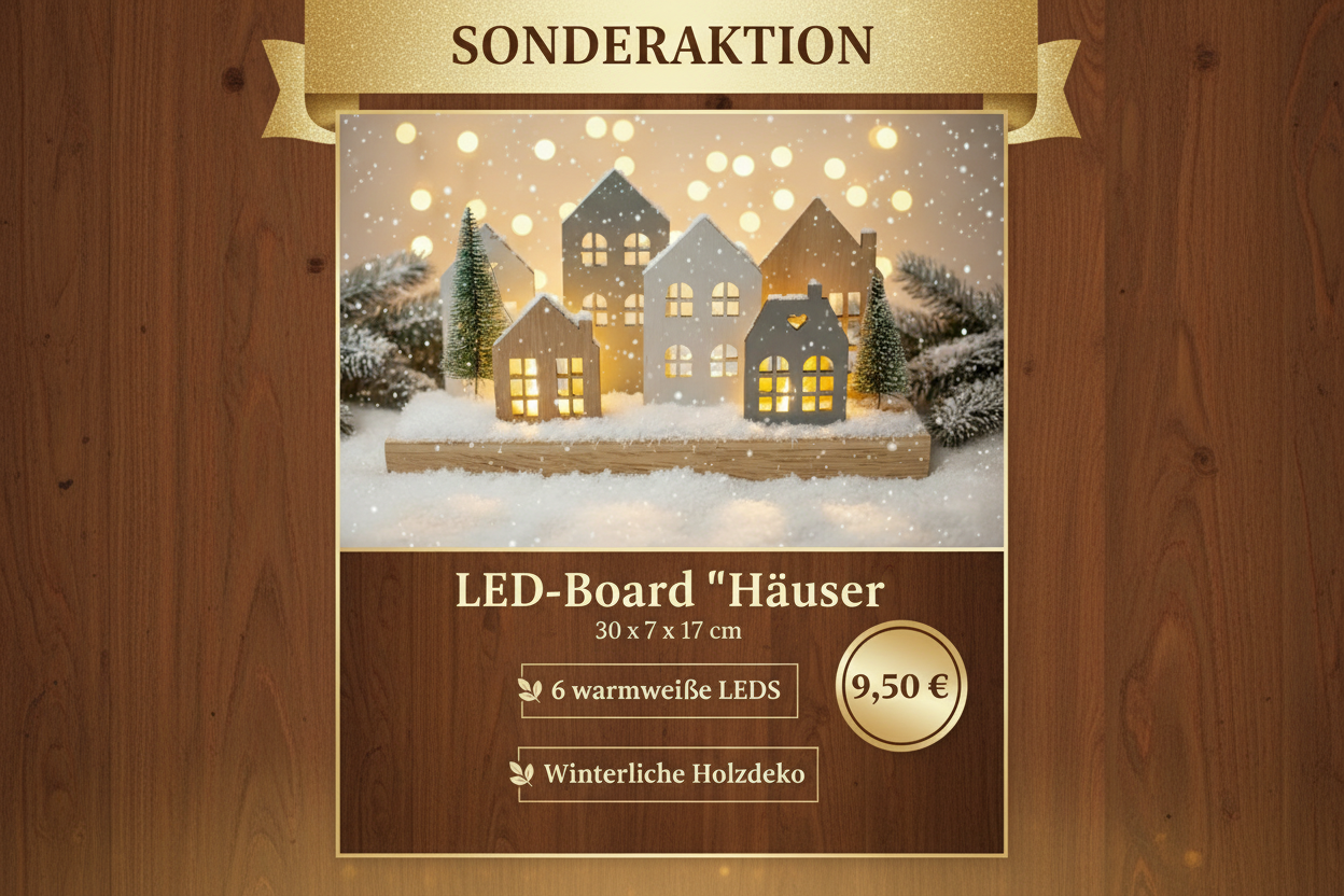 LED-Board Häuser Sonderaktions-Flyer