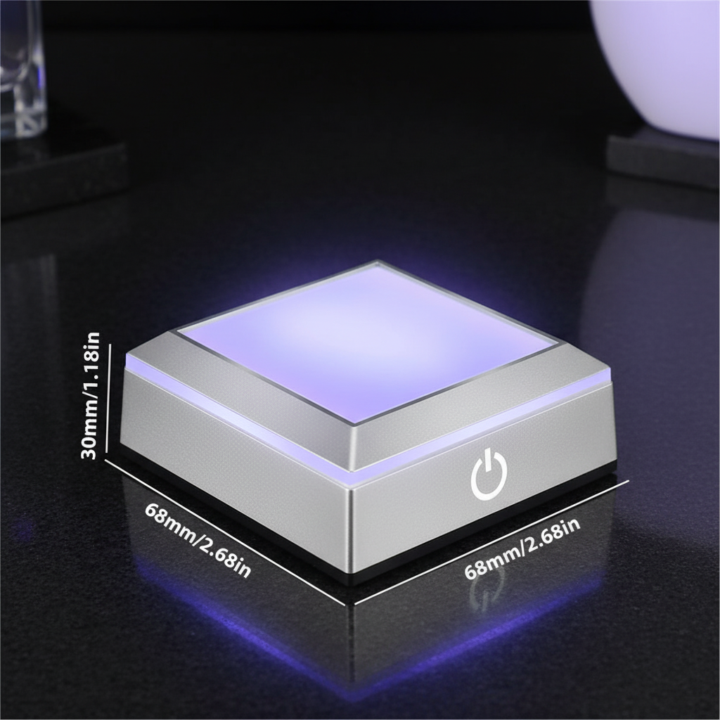 LED Lichtsockel Silber Produktfoto