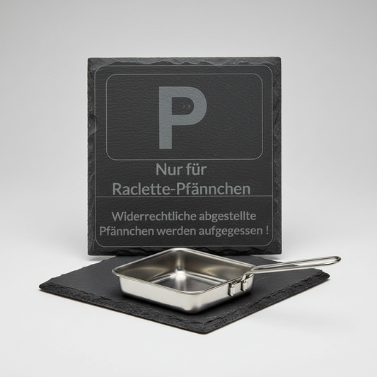 Optimierter Raclette-Pfännchen Abstellplatz Schiefer