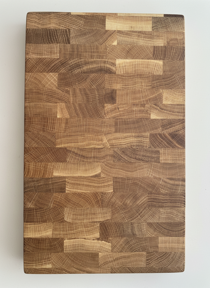 Optimiertes Stirnholz Arbeitsbrett Eiche - Oberseite