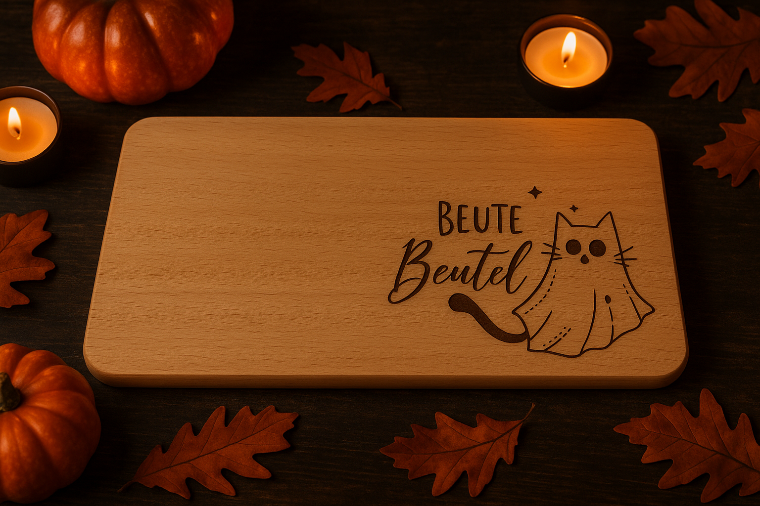 Optimiertes Vesper Brettchen Halloween "Beute Beutel"