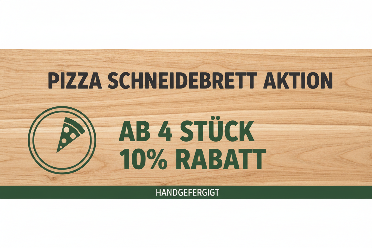 Pizza Schneidebrett Aktion Banner