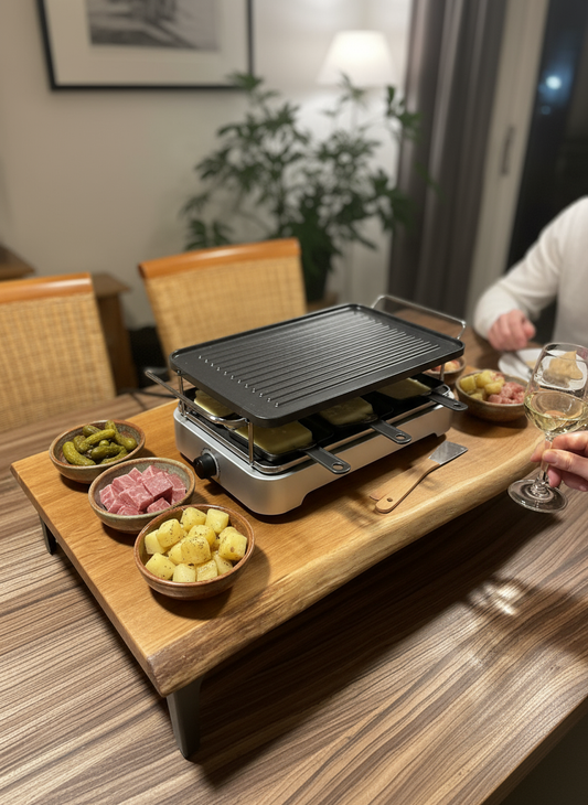 Raclette Board mit Gerät