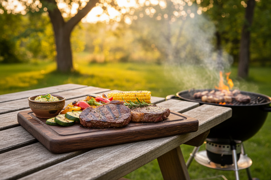 Schneidebrett beim Grillen