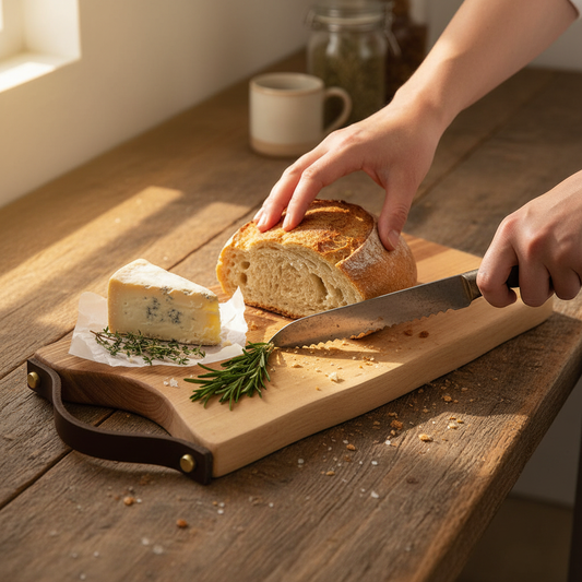 Schneidebrett Esche in Aktion