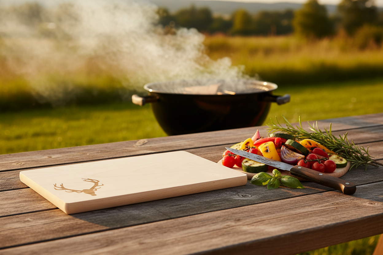 Schneidebrett Grill-Szene
