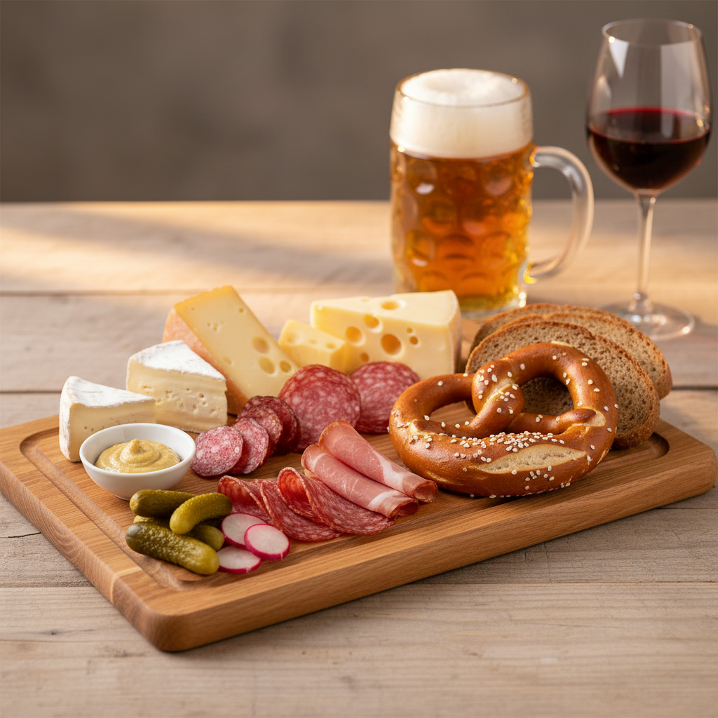 Schneidebrett mit Vesper