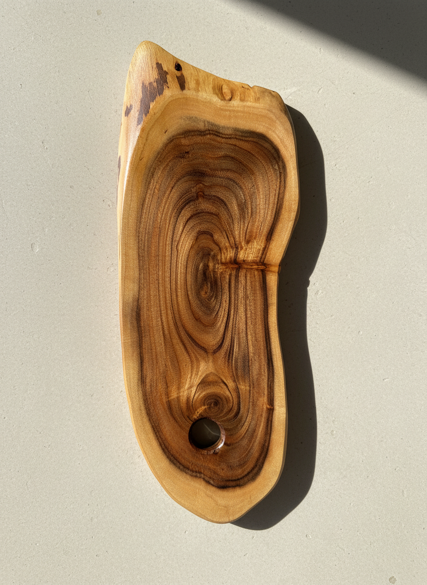 Verschönertes Baumscheibe Servierbrett Akazie