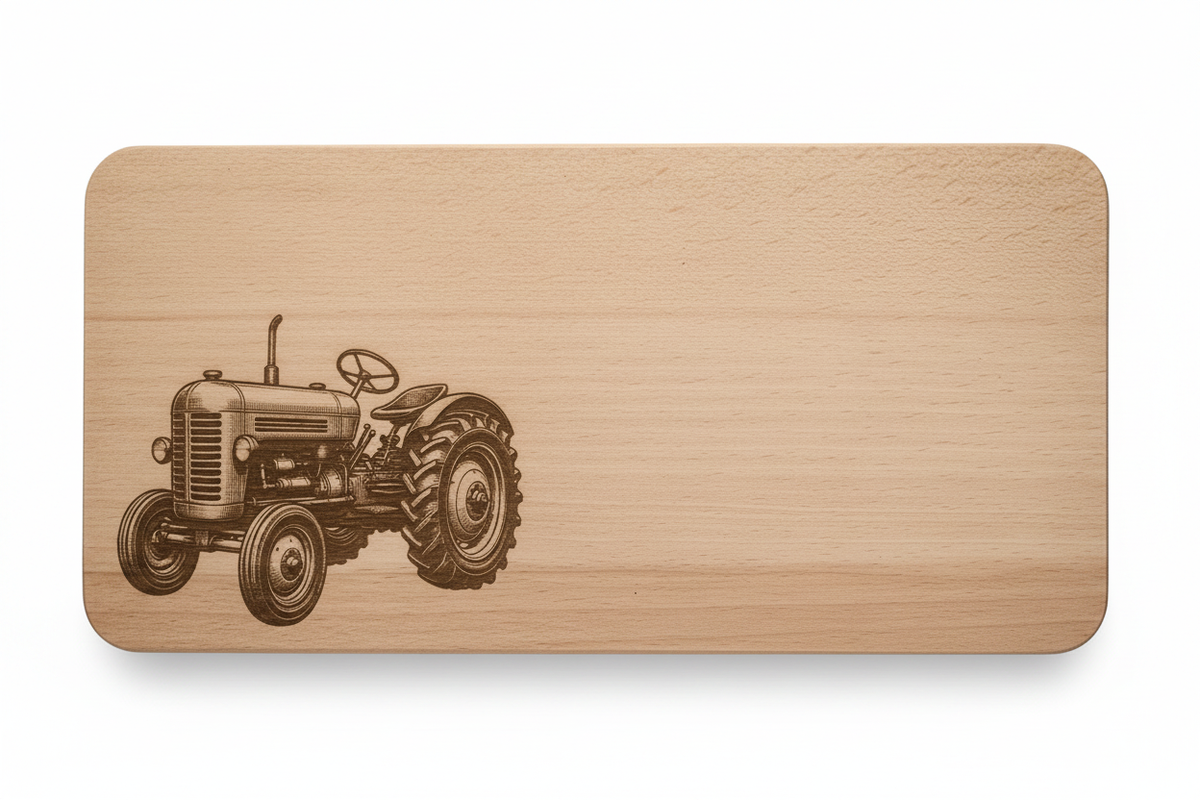 Vesper Brettchen Oldtimer Traktor – freigestellt