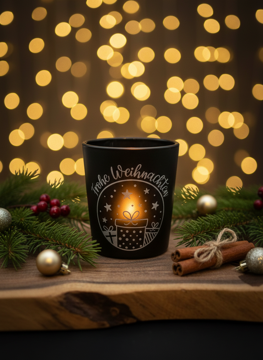 Weihnachtliches Windlicht - Premium