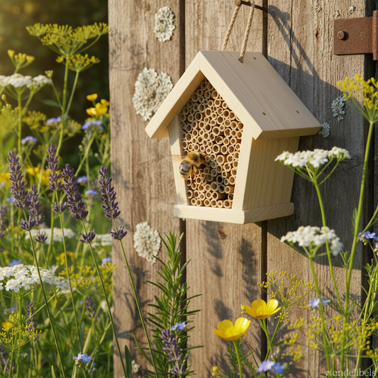 Wildbienen-Hotel Nahaufnahme